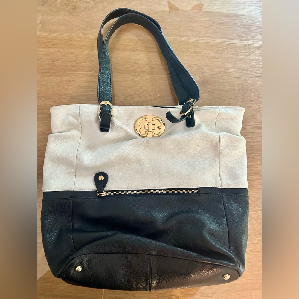 Elegant Black and White Tote Bag